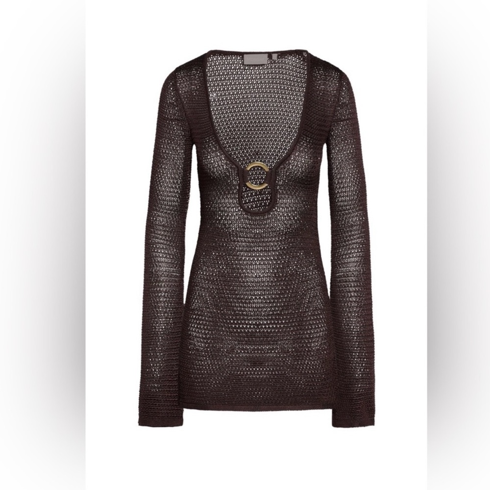 Monday Swimwear Brown Knit Coverup